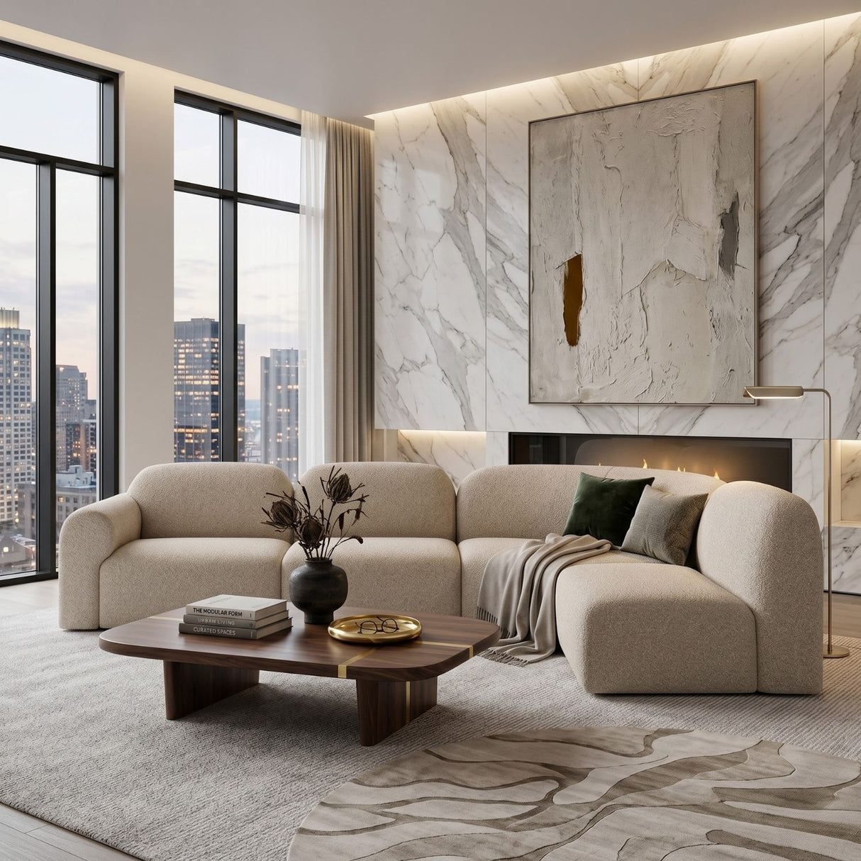   Modern or European furniture - Curved Modular Sofa Set - www.oroa.com | Oroa.com