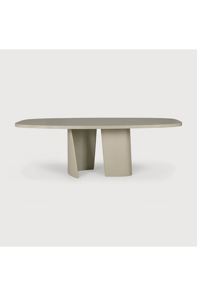 Round Concrete Outdoor Dining Table | Ethnicraft Roller Max | Oroa.com