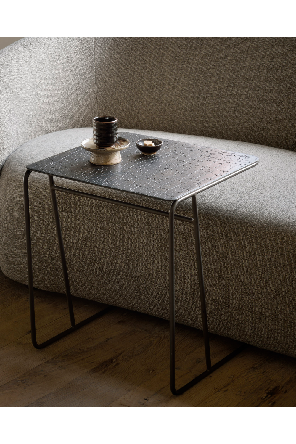 Metallic Modern End Table | Ethnicraft Ellipse | OROA.COM