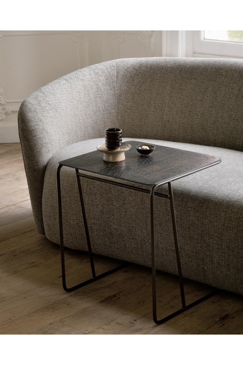 Metallic Modern End Table | Ethnicraft Ellipse | OROA.COM