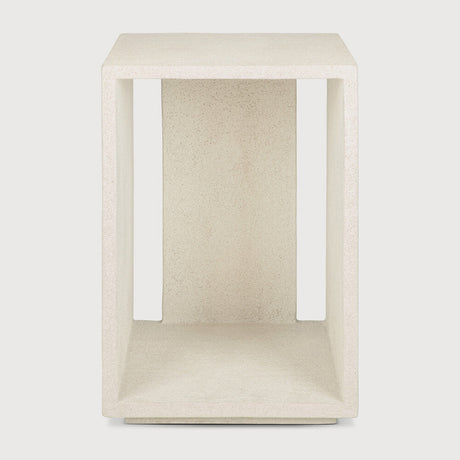 White Microcement Bedside Table | Ethnicraft Elements | Oroa.com