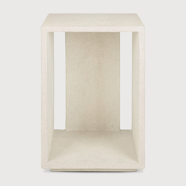 White Microcement Bedside Table | Ethnicraft Elements | Oroa.com