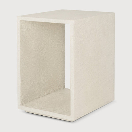 White Microcement Bedside Table | Ethnicraft Elements | Oroa.com