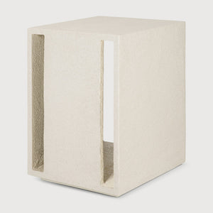White Microcement Bedside Table | Ethnicraft Elements | Oroa.com