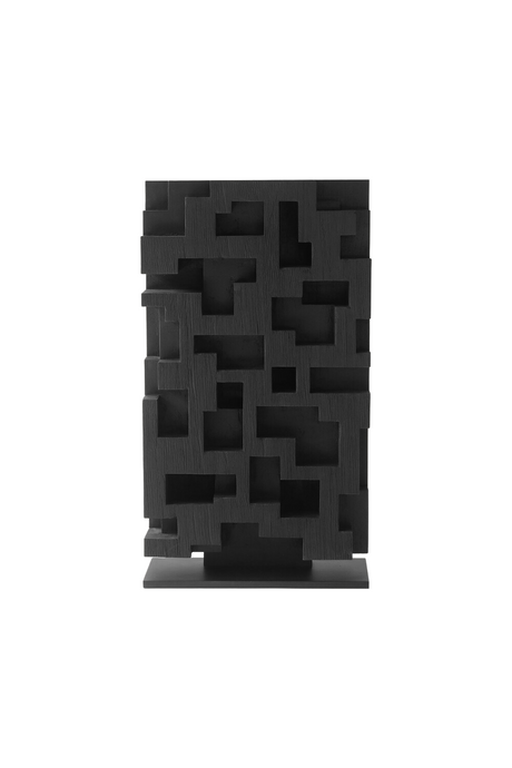 Black Teak Abstract Sculpture | Ethnicraft Stele | Oroa.com
