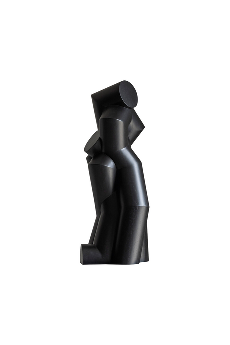 Carved Black Mahogany Sculpture | Ethnicraft Pipe #4 | Oroa.com