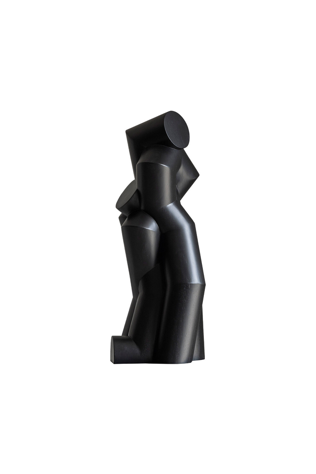 Carved Black Mahogany Sculpture | Ethnicraft Pipe #4 | Oroa.com