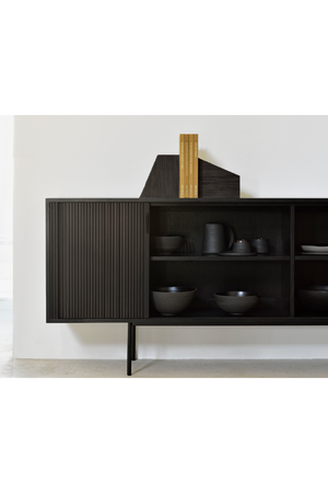 Varnished Mahogany Book Ends (2) | Ethnicraft Grooves | OROA.com