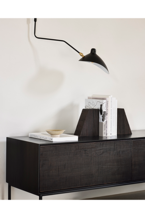 Varnished Mahogany Book Ends (2) | Ethnicraft Grooves | OROA.com