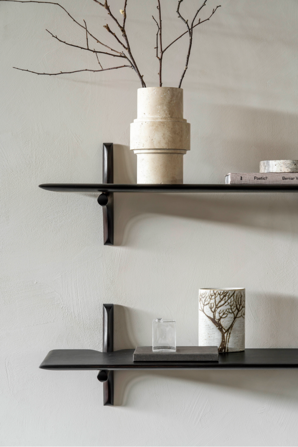 Brown Mahogany Wall Shelf | Ethnicraft PI | Oroa.com