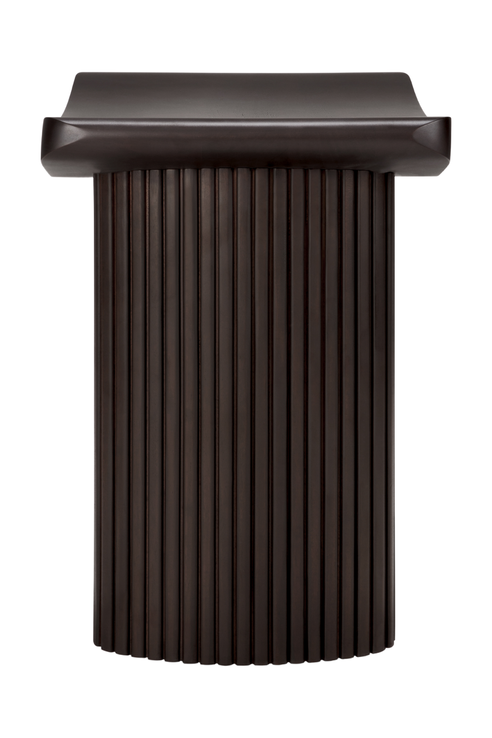 Brown Mahogany Curved Stool | Ethnicraft Roller Max | Oroa.com