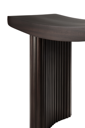 Brown Mahogany Curved Stool | Ethnicraft Roller Max | Oroa.com