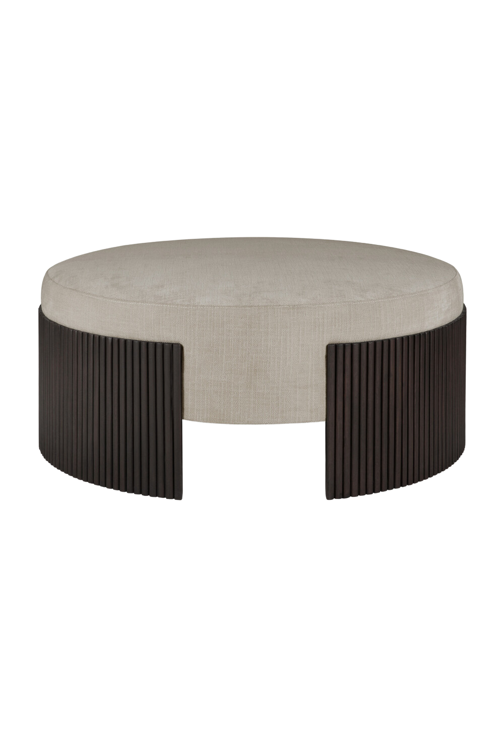 Round Slatted Pouf | Ethnicraft Roller Max | Oroa.com