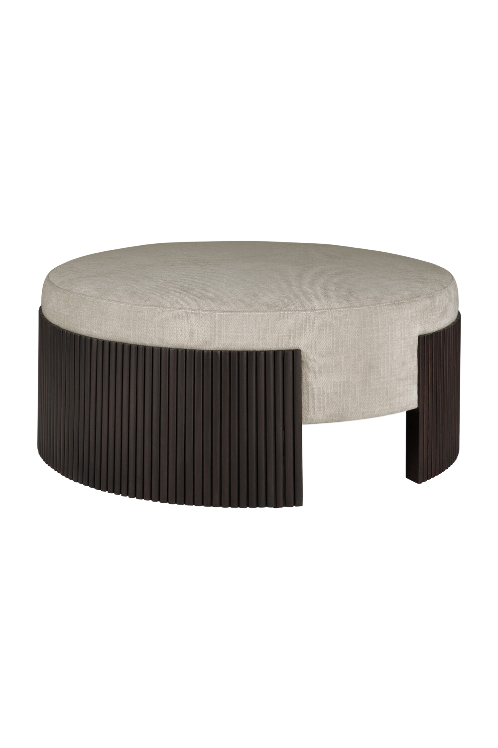 Round Slatted Pouf | Ethnicraft Roller Max | Oroa.com