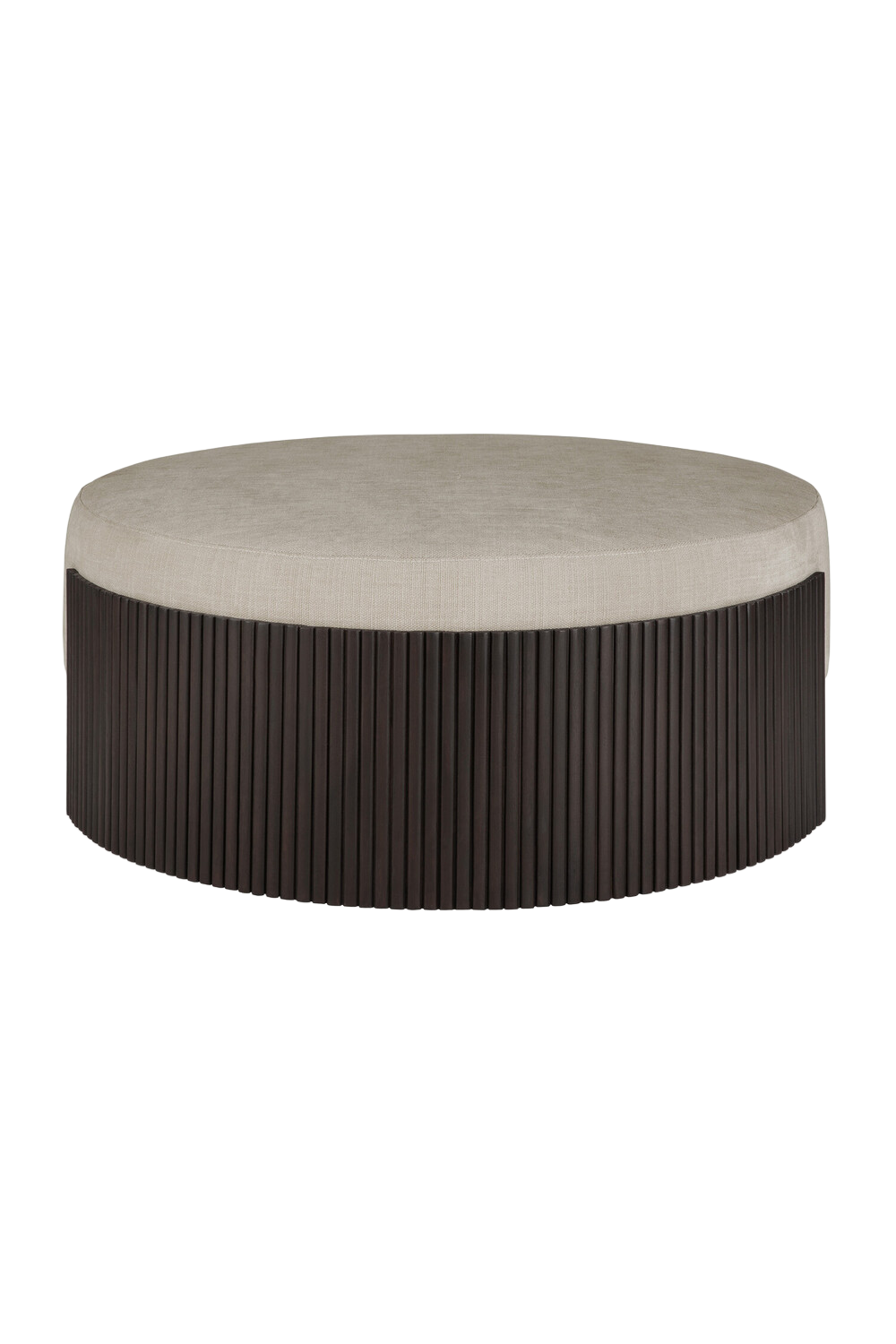 Round Slatted Pouf | Ethnicraft Roller Max | Oroa.com