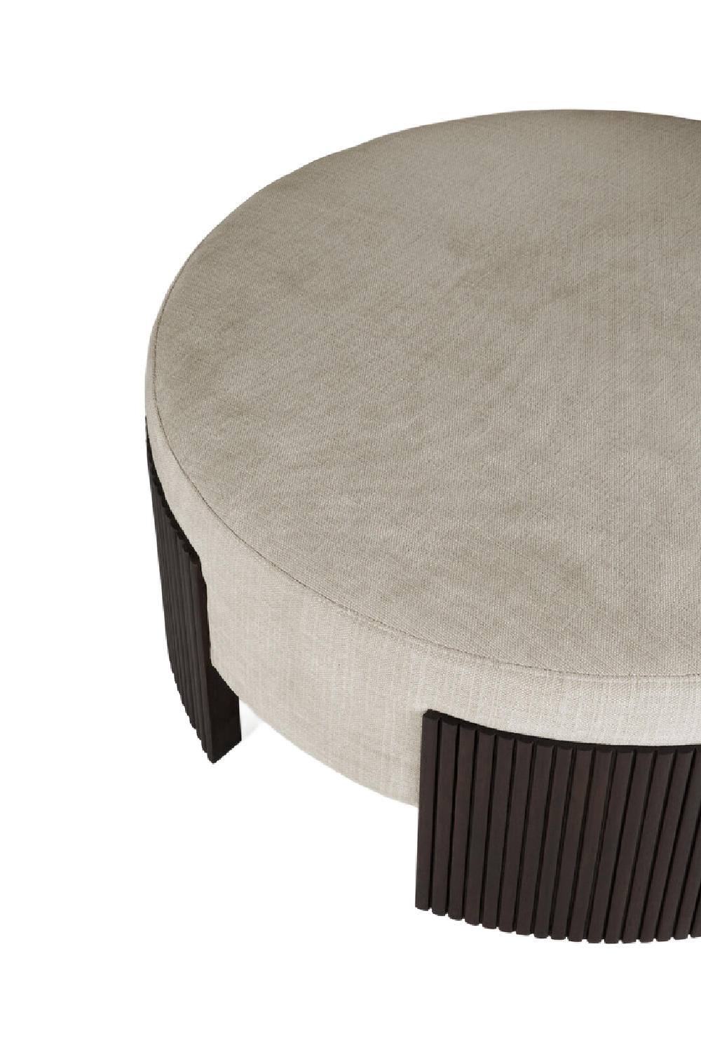 Round Slatted Pouf | Ethnicraft Roller Max | Oroa.com