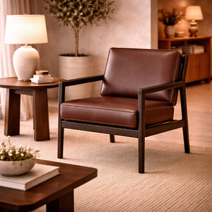   Brown Mahogany Lounge Chair | Oroa.com