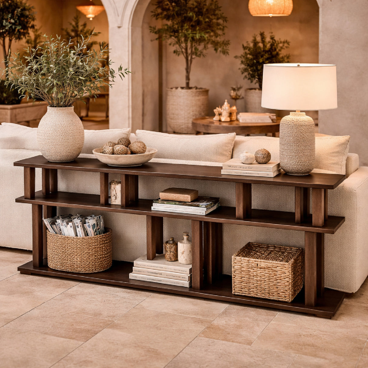   Solid Mahogany Sofa Console | Oroa.com