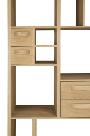 Oak Bookcase With Drawers | Ethnicraft Pirouette | Oroa.com