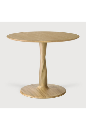 Solid Oak Pedestal Dining Table | Ethnicraft Torsion | Oroa.com