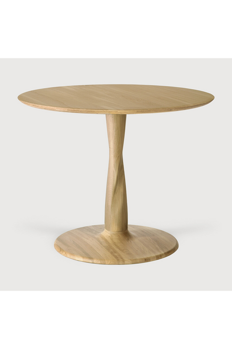 Solid Oak Pedestal Dining Table | Ethnicraft Torsion | Oroa.com