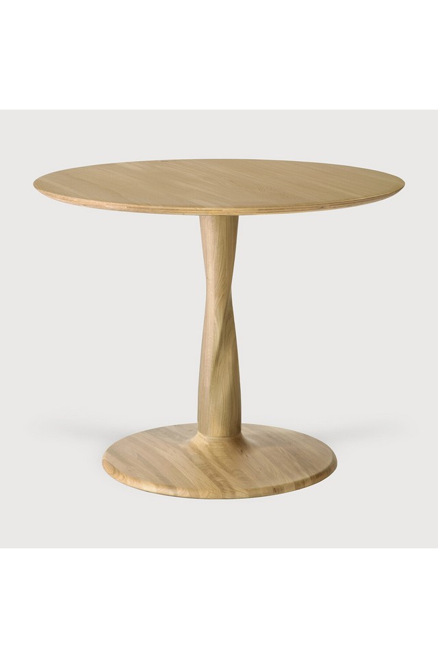 Solid Oak Pedestal Dining Table | Ethnicraft Torsion | Oroa.com