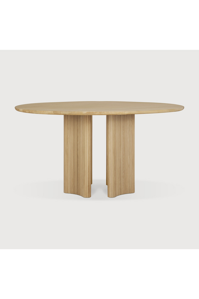 Round Mahogany Dining Table | Ethnicraft Roller Max | Oroa.com
