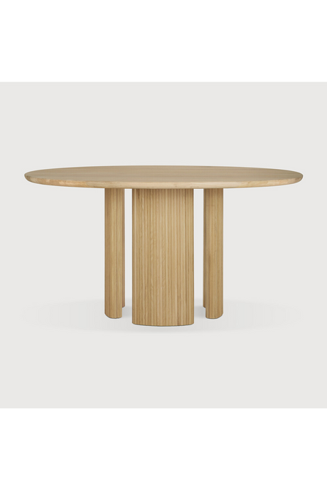 Round Mahogany Dining Table | Ethnicraft Roller Max | Oroa.com