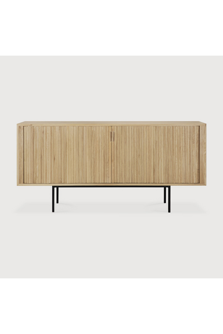 Sliding Door Oak Sideboard | Ethnicraft Roller Max | Oroa.com