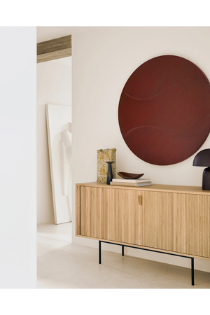 Sliding Door Oak Sideboard | Ethnicraft Roller Max | Oroa.com