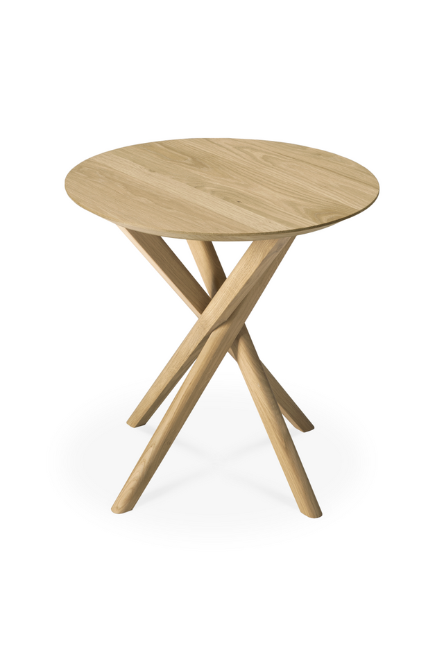 Round Cross Leg Side Table | Ethnicraft Mikado | OROA.com