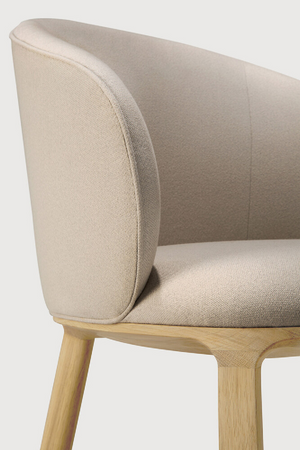 Upholstered Oak Dining Chair | Ethnicraft Unda | Oroa.com