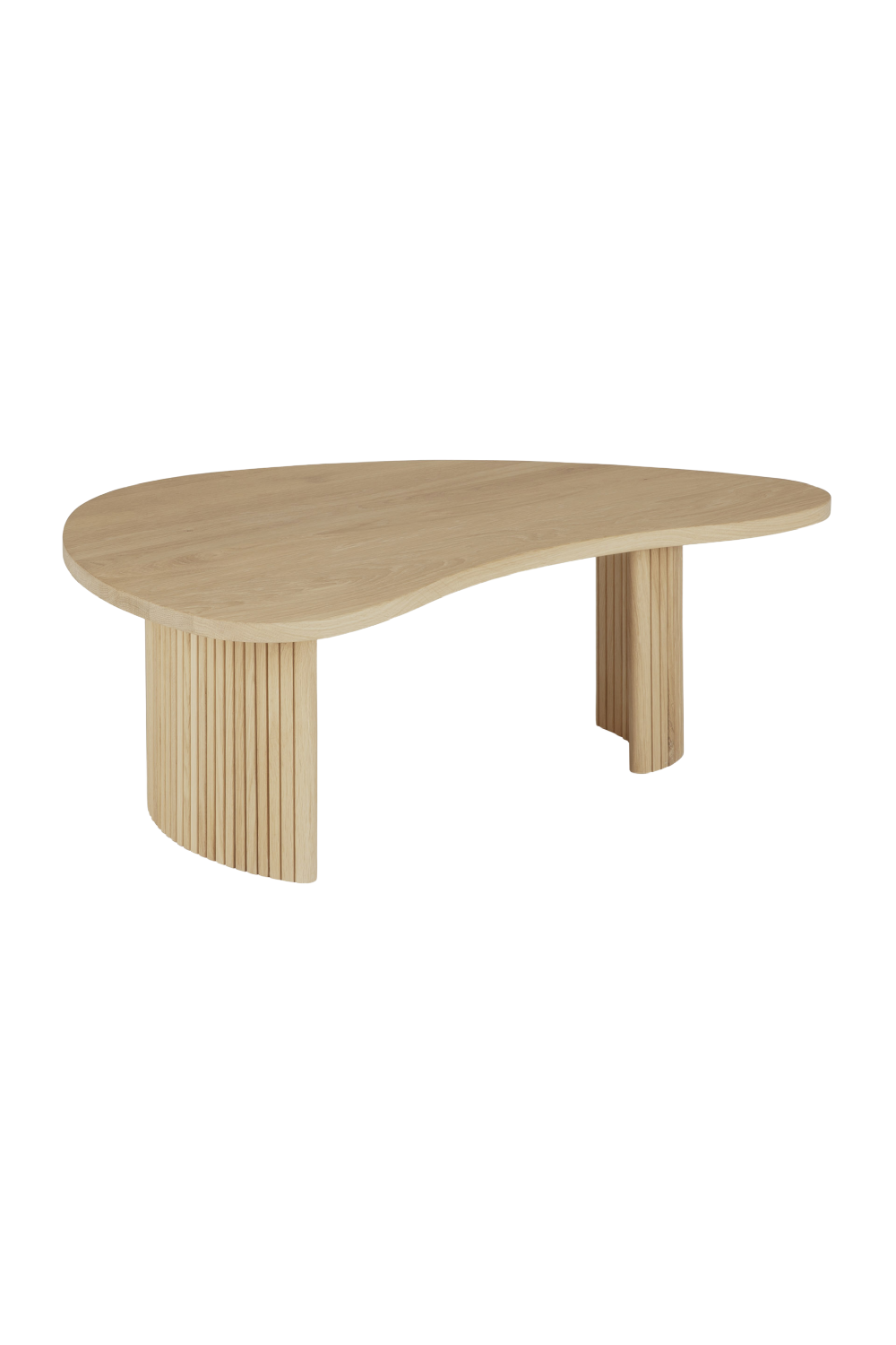 Oak Pebble-Shaped Coffee Table | Ethnicraft Boomerang | Oroa.com