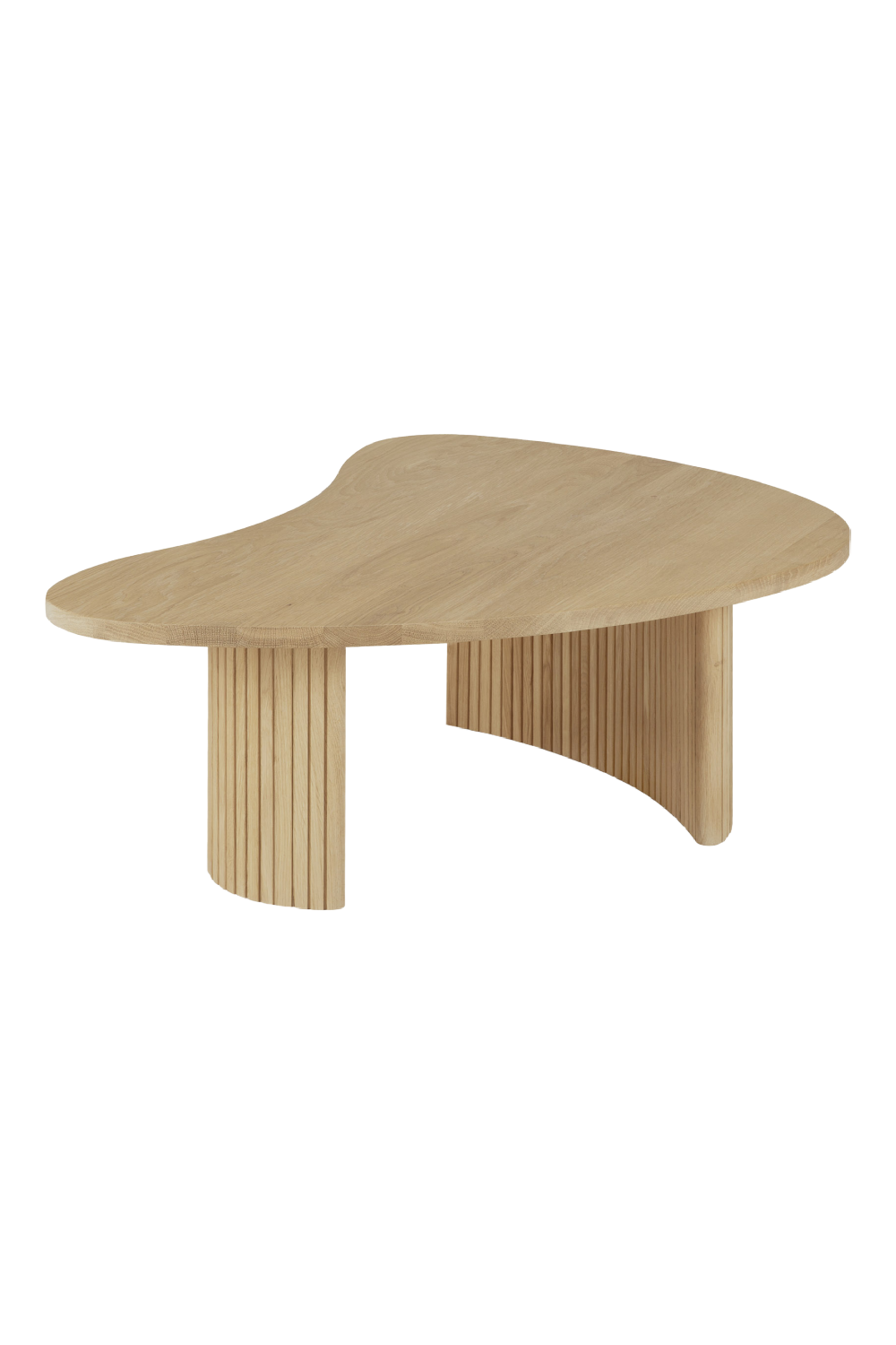 Oak Pebble-Shaped Coffee Table | Ethnicraft Boomerang | Oroa.com