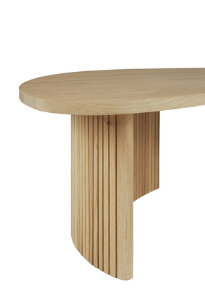 Oak Pebble-Shaped Coffee Table | Ethnicraft Boomerang | Oroa.com