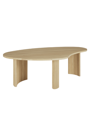 Oak Pebble-Shaped Coffee Table | Ethnicraft Boomerang | Oroa.com