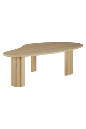 Oak Pebble-Shaped Coffee Table | Ethnicraft Boomerang | Oroa.com