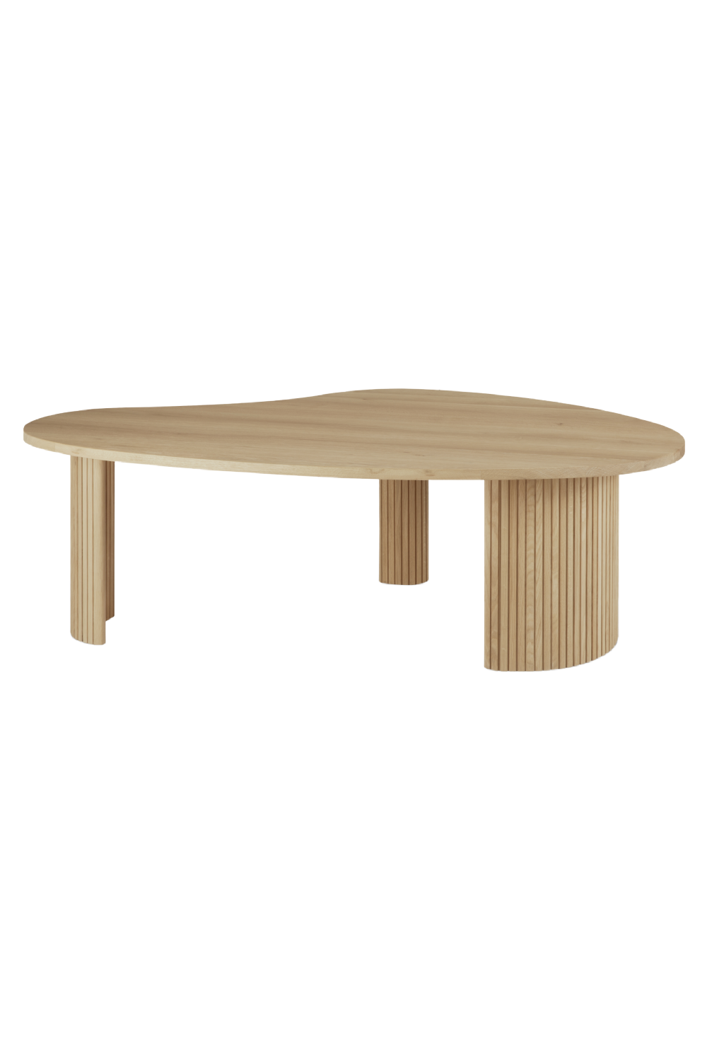 Oak Pebble-Shaped Coffee Table | Ethnicraft Boomerang | Oroa.com