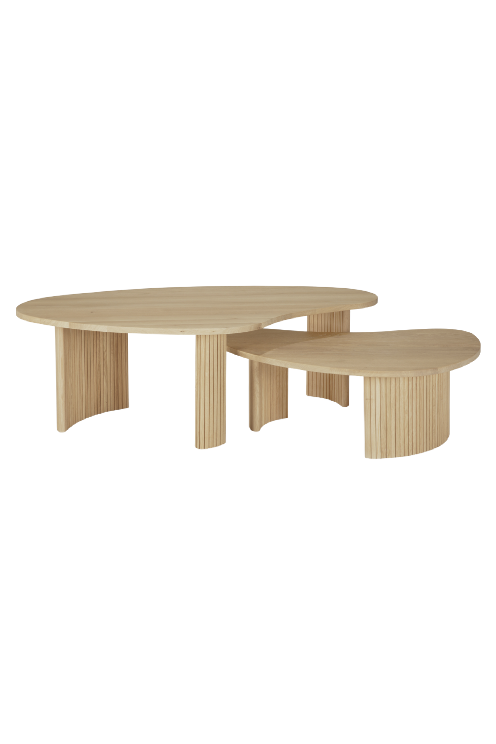 Oak Pebble-Shaped Coffee Table | Ethnicraft Boomerang | Oroa.com