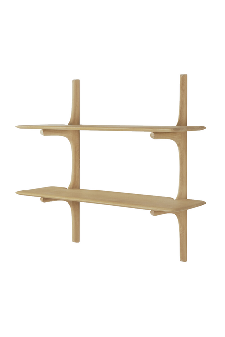 Curved Wood Wall Shelf | Ethnicraft PI | OROA.com