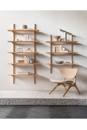 Curved Wood Wall Shelf | Ethnicraft PI | OROA.com