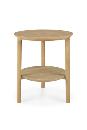 Circular Tiered Oak Side Table | Ethnicraft Bok | Oroa.com