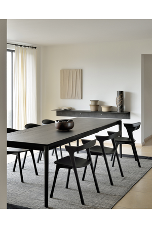 Extendable Black Oak Dining Table | Ethnicraft Bok | Oroa.com