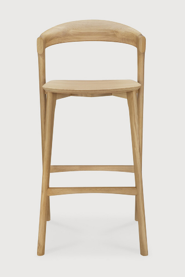Curved Oak Bar Stool | Ethnicraft Bok | Oroa.com
