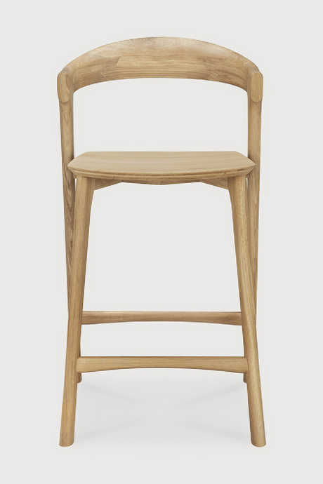 Curved Oak Counter Stool | Ethnicraft Bok | Oroa.com