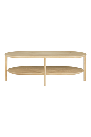 Solid Oak Oval Coffee Table | Ethnicraft Bok | Oroa.com