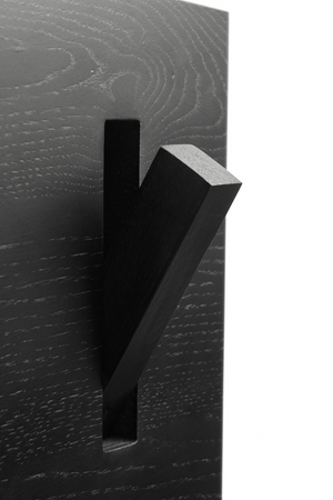 Black Solid Oak Wall Hanger | Ethnicraft Utilitile | Oroa.com