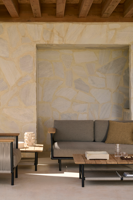 Woven Cord Outdoor Coffee Table | Ethnicraft Corbey | Oroa.com