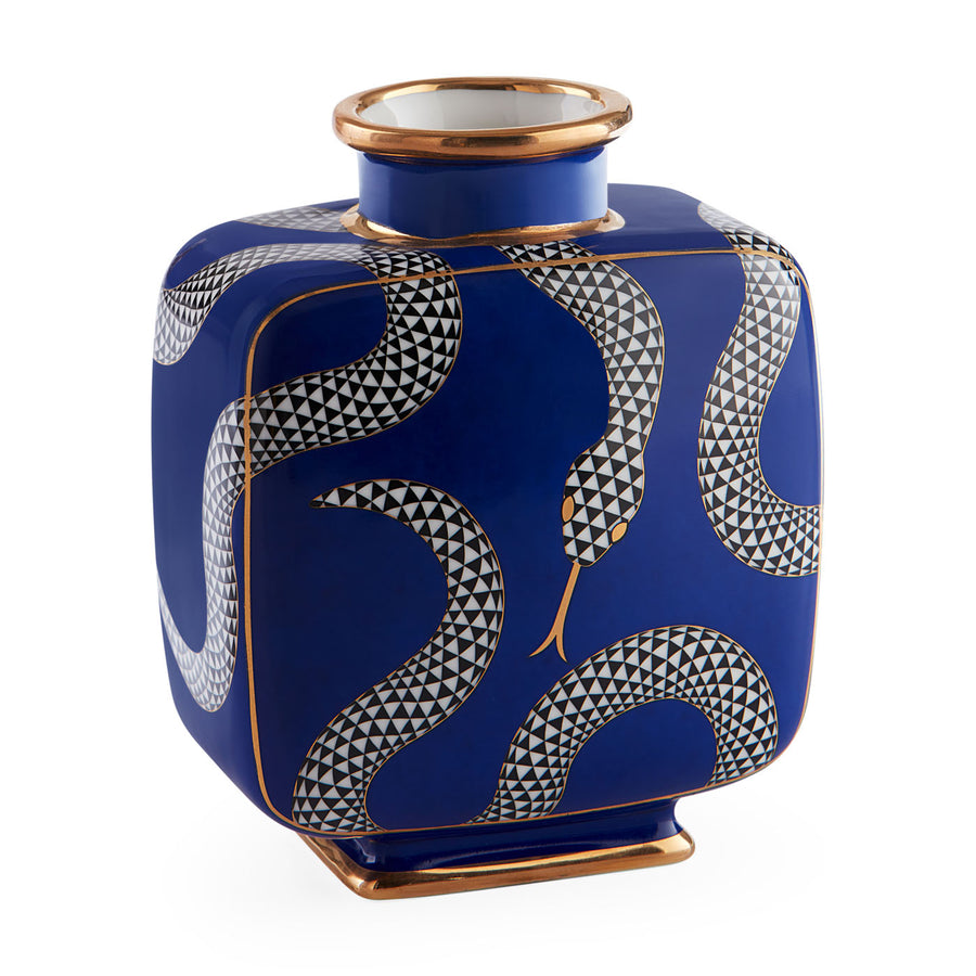 Blue Porcelain Square Vase | Jonathan Adler Eden | Oroa.com