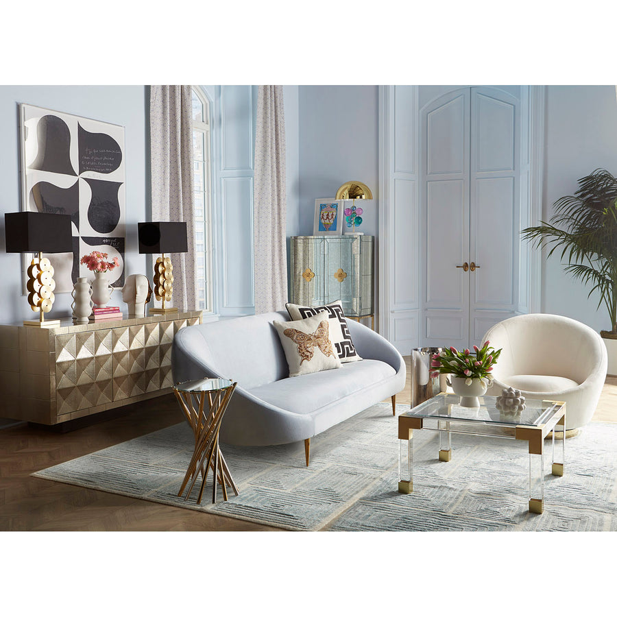 Mirrored Glass Accent Table | Jonathan Adler Electrum | Oroa.om